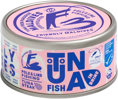 Premium tuna in brine by Friendly Maldives, 185 g can, MSC certified